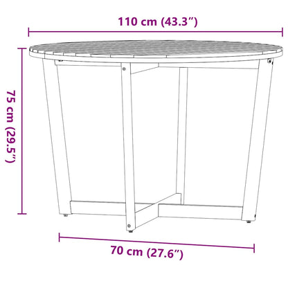 vidaXL 5 Piece Garden Dining Set Solid Wood Acacia