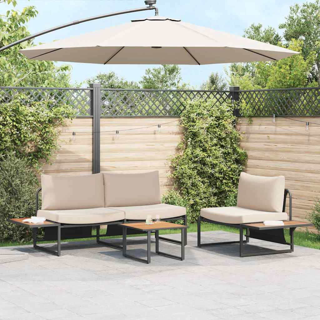 vidaXL Coffee Table Black and Brown 55 x 55 x 35 cm