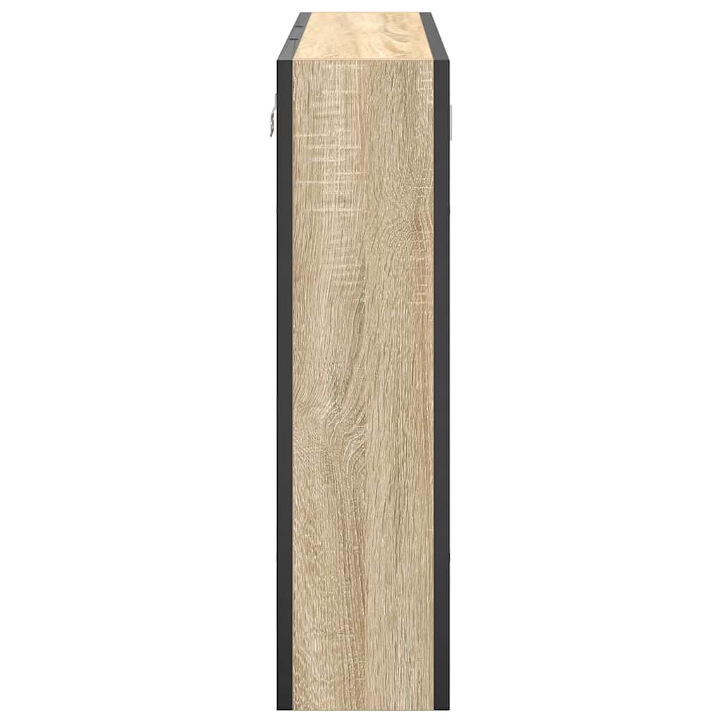 vidaXL Mirror Cabinet Sonoma Oak 60 x 16 x 60 cm Engineered Wood