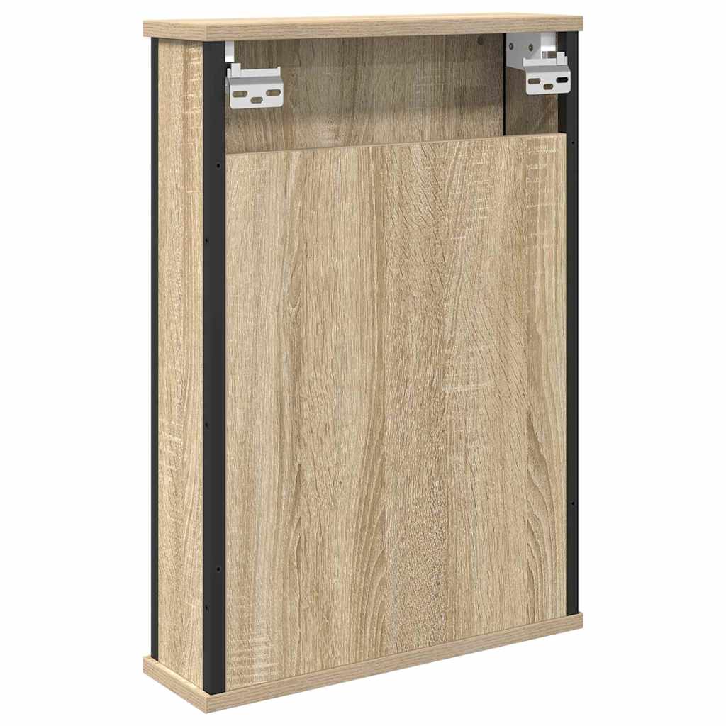 vidaXL Mirror Cabinet Sonoma Oak 42 x 12 x 60 cm Engineered Wood