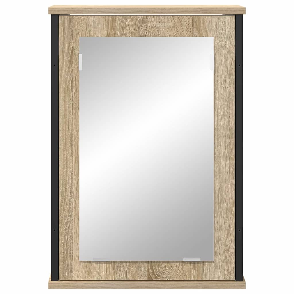 vidaXL Mirror Cabinet Sonoma Oak 42 x 12 x 60 cm Engineered Wood