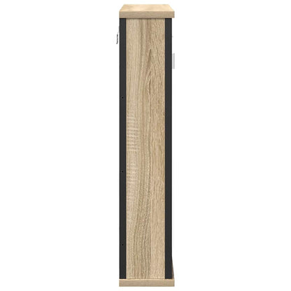 vidaXL Mirror Cabinet Sonoma Oak 42 x 12 x 60 cm Engineered Wood