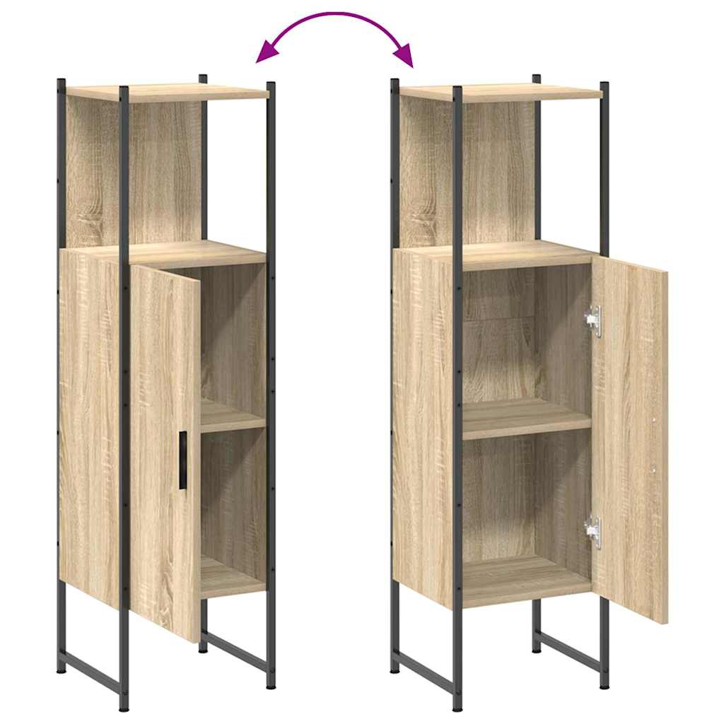 vidaXL Bathroom Cabinet Beige 33 x 33 x 120.5 cm Engineered wood