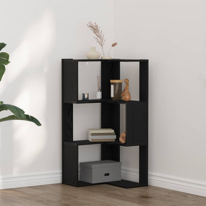 vidaXL Bookcase 3-Tier 50 x 50 x102 cm Black Oak
