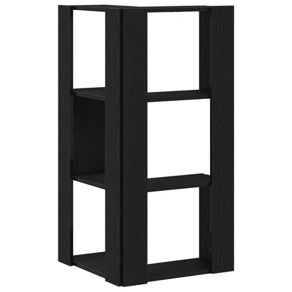 vidaXL Bookcase 3-Tier 50 x 50 x102 cm Black Oak