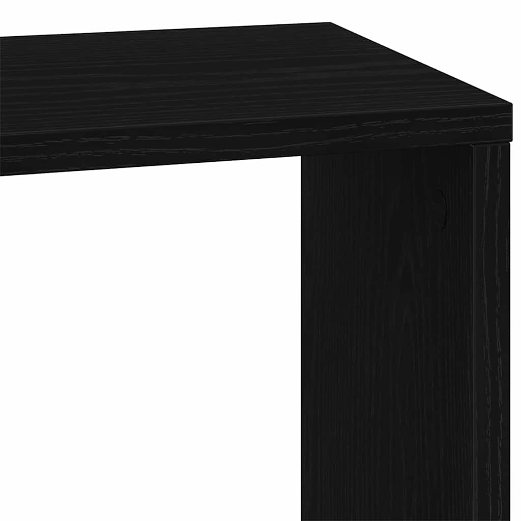vidaXL Bookcase Black Oak 45 x 23.5 x 162.5 cm