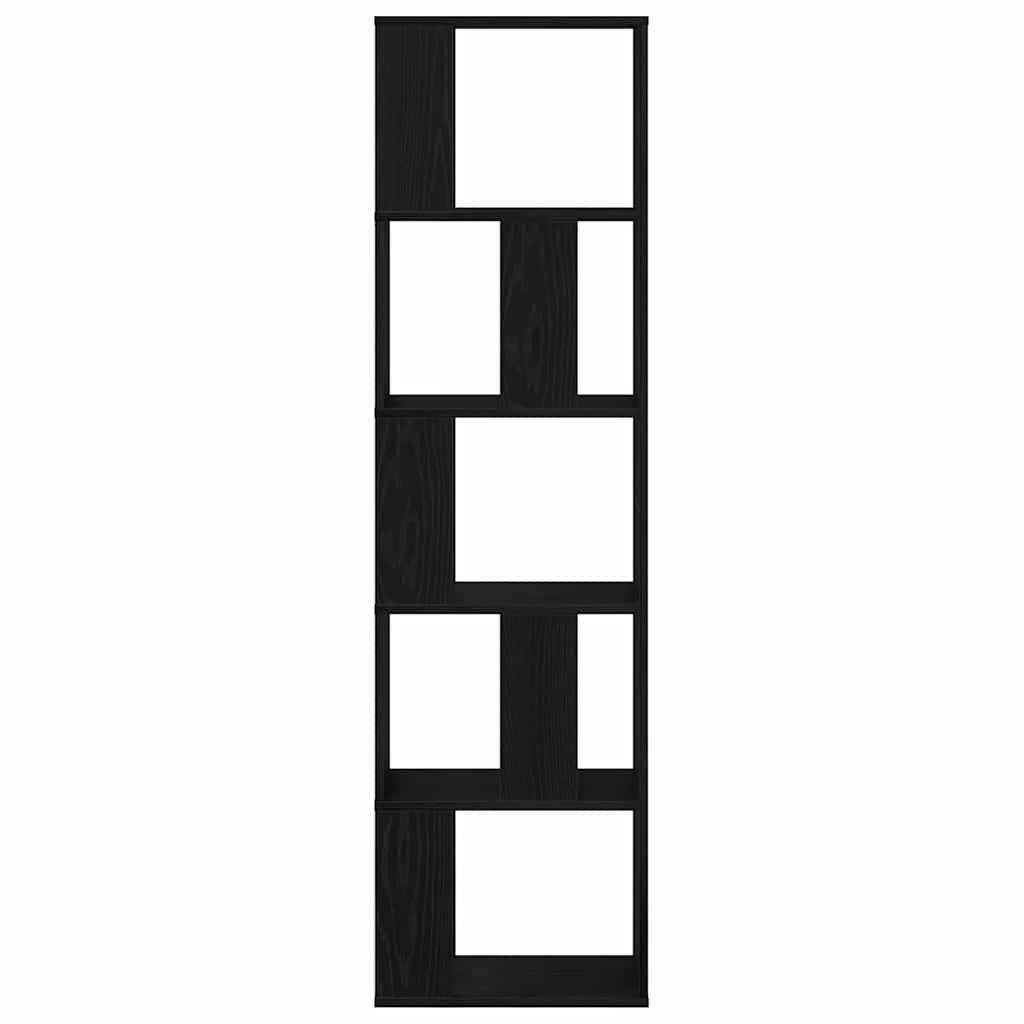 vidaXL Bookcase Black Oak 45 x 23.5 x 162.5 cm