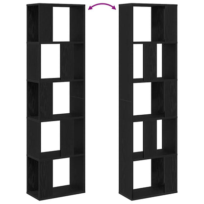 vidaXL Bookcase Black Oak 45 x 23.5 x 162.5 cm