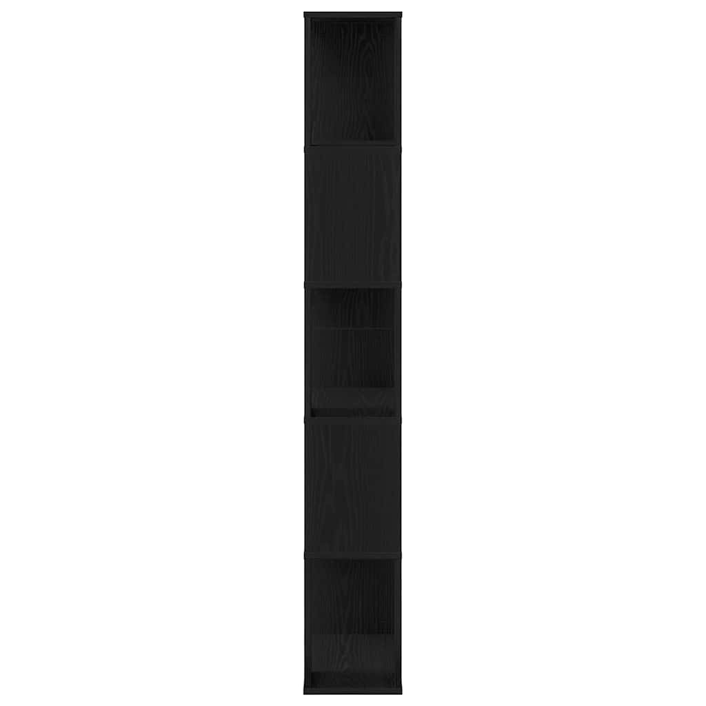 vidaXL Bookcase Black Oak 45 x 23.5 x 162.5 cm