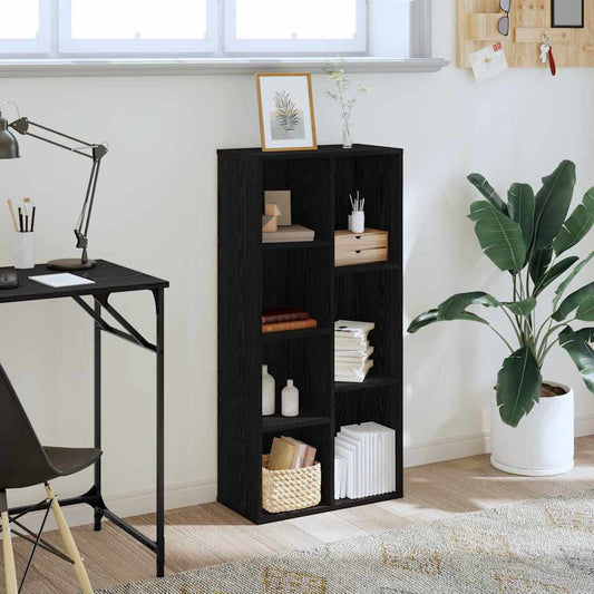 vidaXL Bookcase 7-Tier 50 x 25 x 102 cm Black Oak