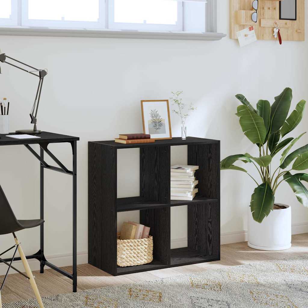 vidaXL Bookcase Black Oak 68.5 x 32 x 68.5 cm
