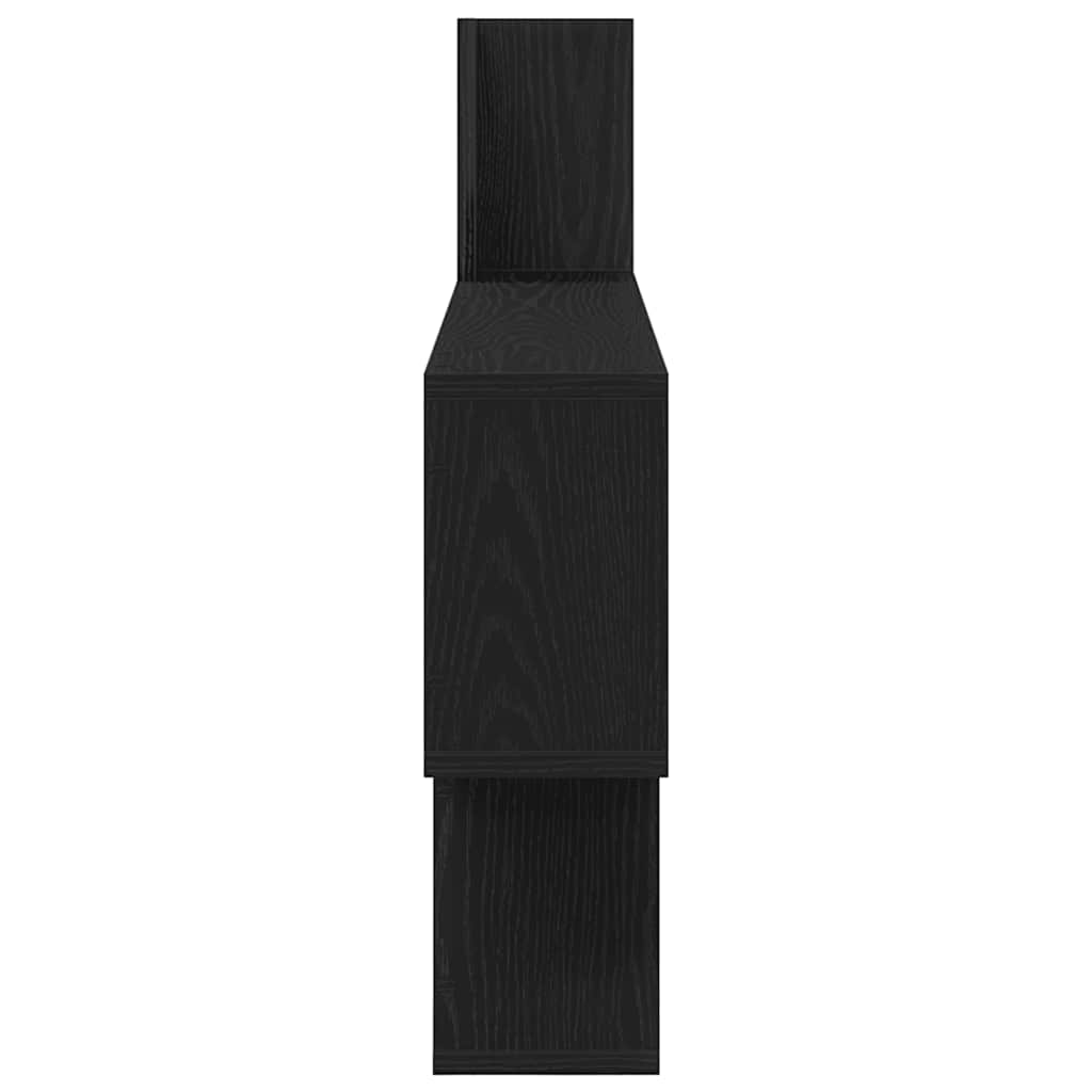 vidaXL Wall Shelf Black Oak 100x15x70 cm Engineered Wood