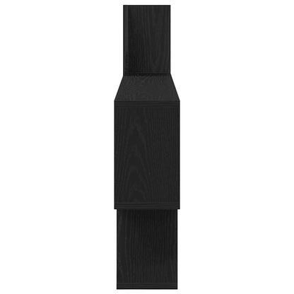 vidaXL Wall Shelf Black Oak 100x15x70 cm Engineered Wood