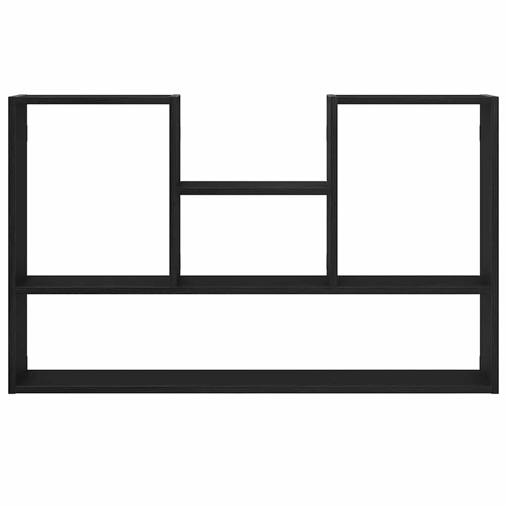 vidaXL Wall Shelf Black Oak 99x15x60 cm Engineered Wood