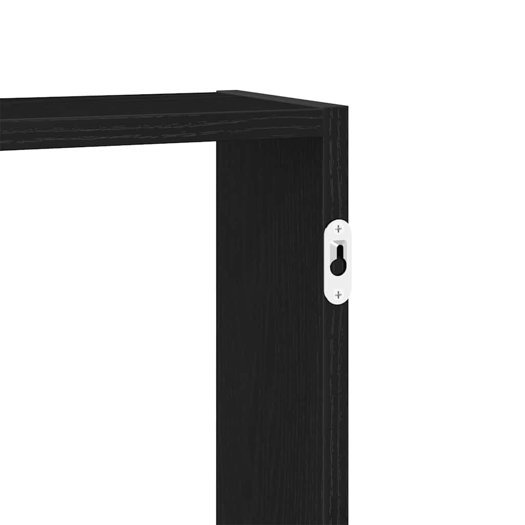 vidaXL Wall Shelf Black Oak 99x15x60 cm Engineered Wood