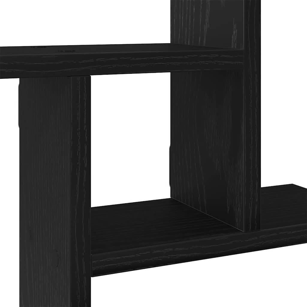 vidaXL Wall Shelves 2 pcs Black Oak 38x12x38 cm Engineered Wood