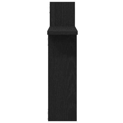 vidaXL Wall Shelves 2 pcs Black Oak 50x12x50 cm Engineered Wood