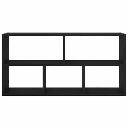vidaXL Wall Shelf Black Oak 100x25x50 cm Engineered Wood
