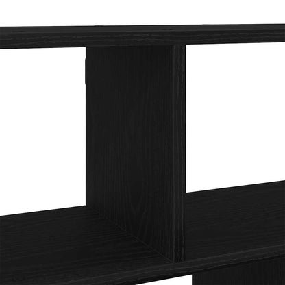 vidaXL Wall Shelf Black Oak 100x25x50 cm Engineered Wood