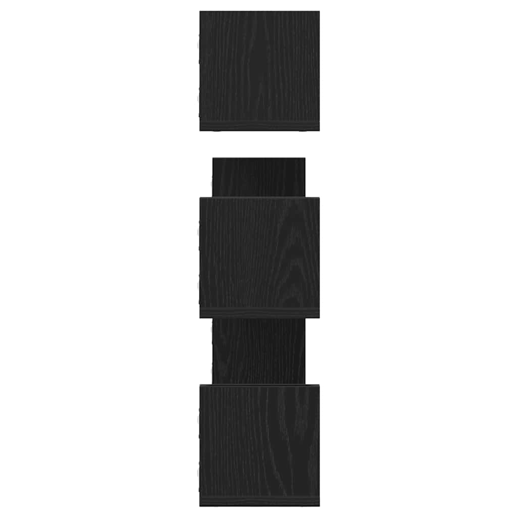 vidaXL Wall Shelves 3 pcs Black Oak 80x18x18 cm Engineered Wood