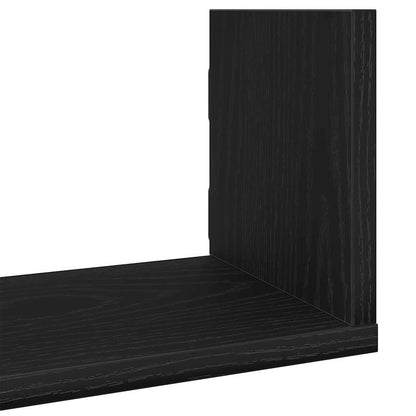 vidaXL Wall Shelves 3 pcs Black Oak 80x18x18 cm Engineered Wood