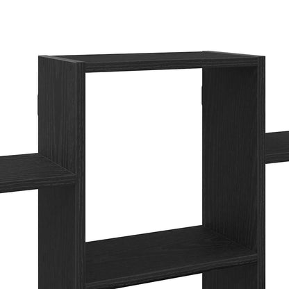 vidaXL Wall Shelf Black Oak 159x18x66 cm Engineered Wood