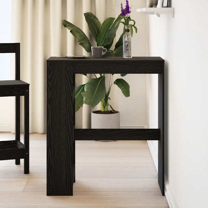 vidaXL Bar Table with Racks Black Oak 90x40x103,5 cm Engineered Wood