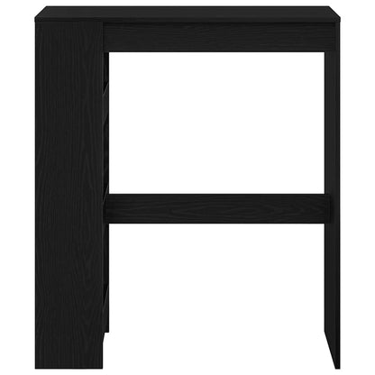 vidaXL Bar Table with Racks Black Oak 90x40x103,5 cm Engineered Wood