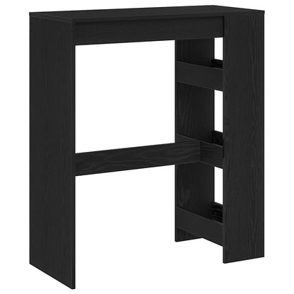 vidaXL Bar Table with Racks Black Oak 90x40x103,5 cm Engineered Wood