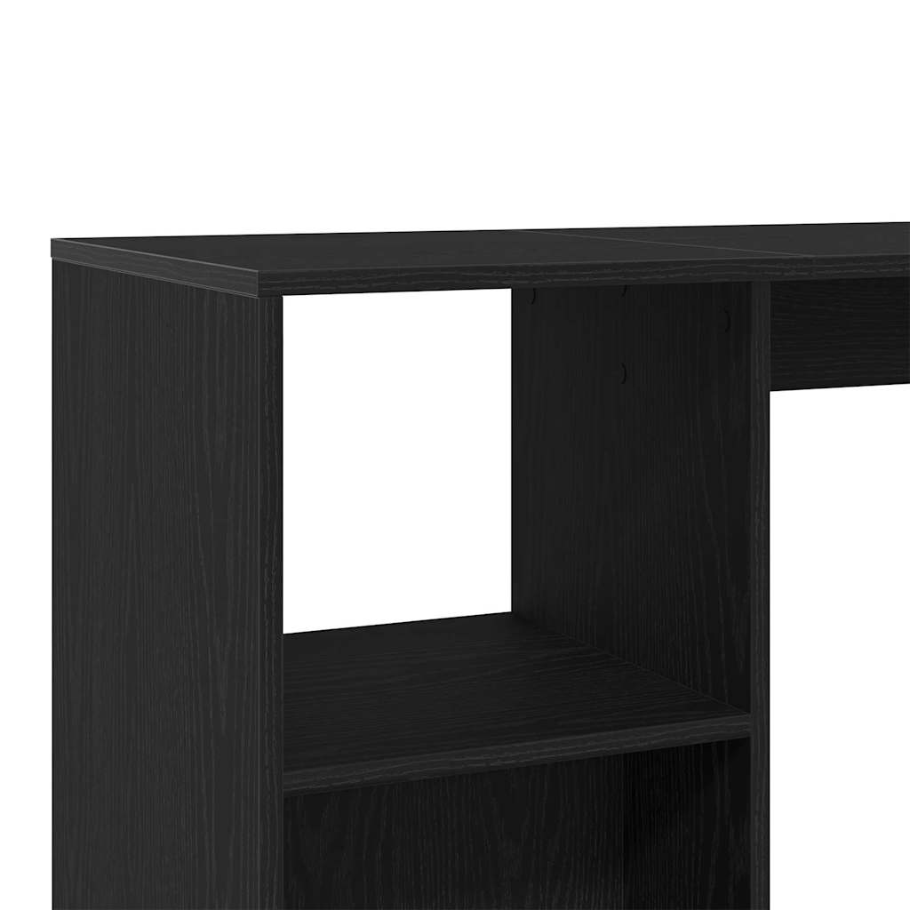 vidaXL Bar Table 124 x 46 x 103.5 cm Engineered Wood Black Oak