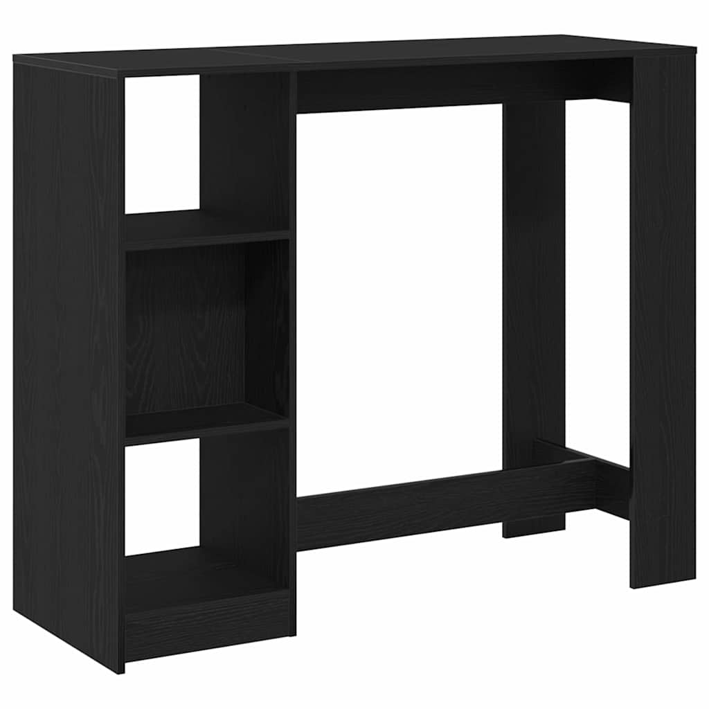vidaXL Bar Table 124 x 46 x 103.5 cm Engineered Wood Black Oak