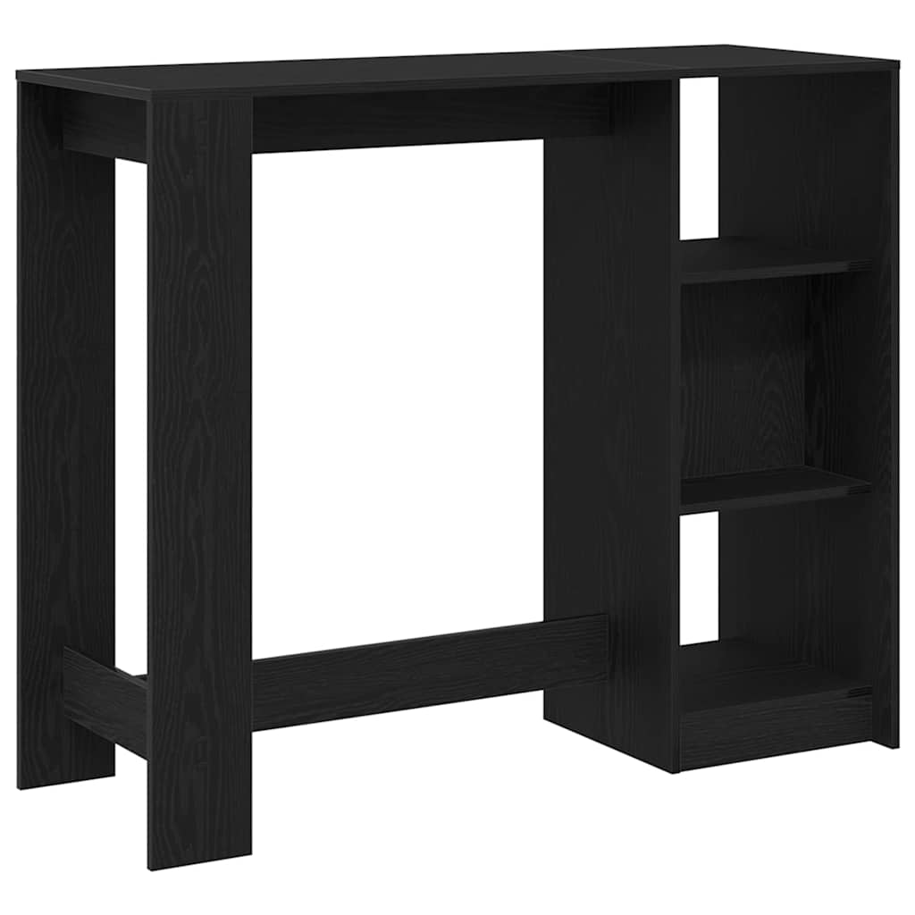 vidaXL Bar Table 124 x 46 x 103.5 cm Engineered Wood Black Oak
