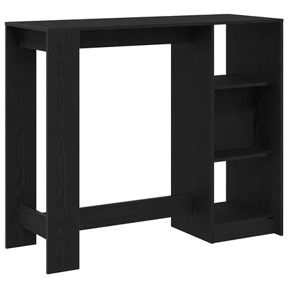 vidaXL Bar Table 124 x 46 x 103.5 cm Engineered Wood Black Oak