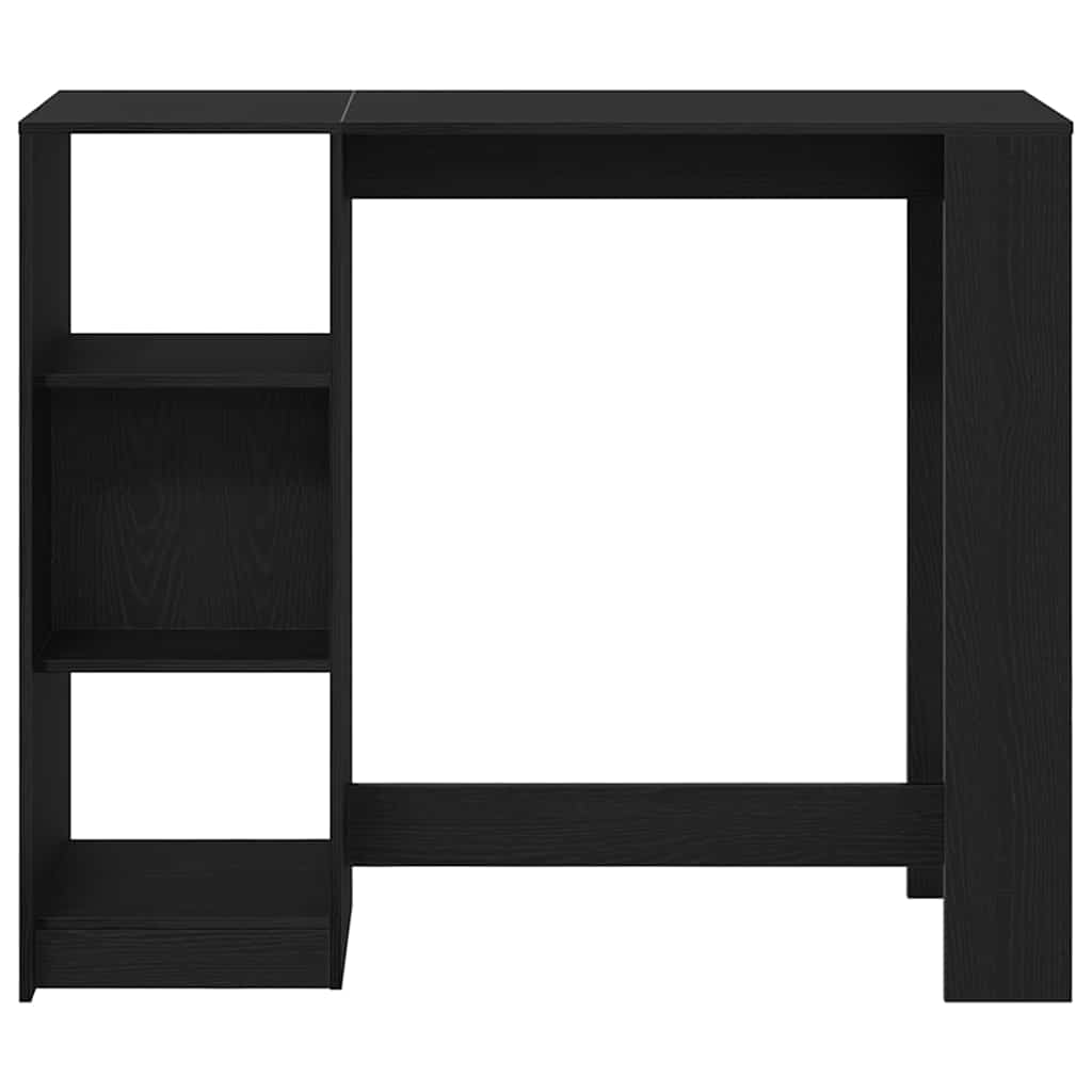 vidaXL Bar Table 124 x 46 x 103.5 cm Engineered Wood Black Oak