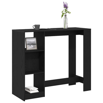 vidaXL Bar Table 124 x 46 x 103.5 cm Engineered Wood Black Oak