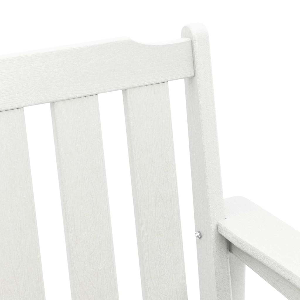vidaXL Garden Bench White 120 x 59 x 88 cm HDPE