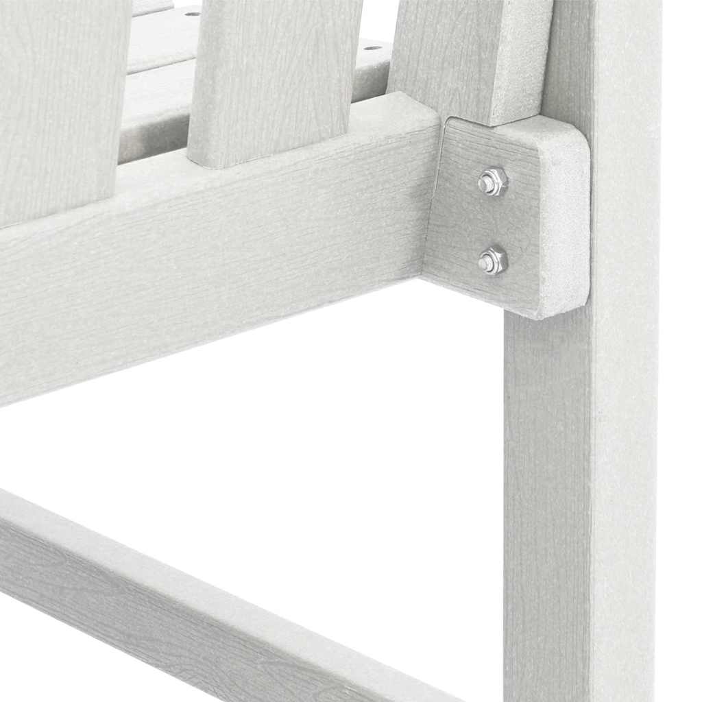 vidaXL Garden Bench White 120 x 59 x 88 cm HDPE