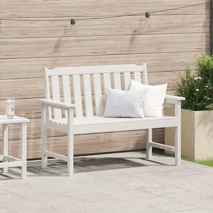 vidaXL Garden Bench White 120 x 59 x 88 cm HDPE
