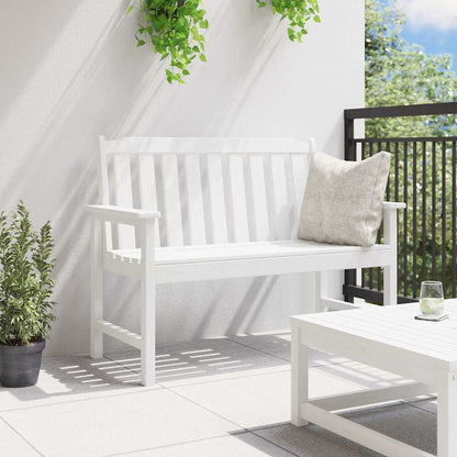 vidaXL Garden Bench White 120 x 59 x 88 cm HDPE