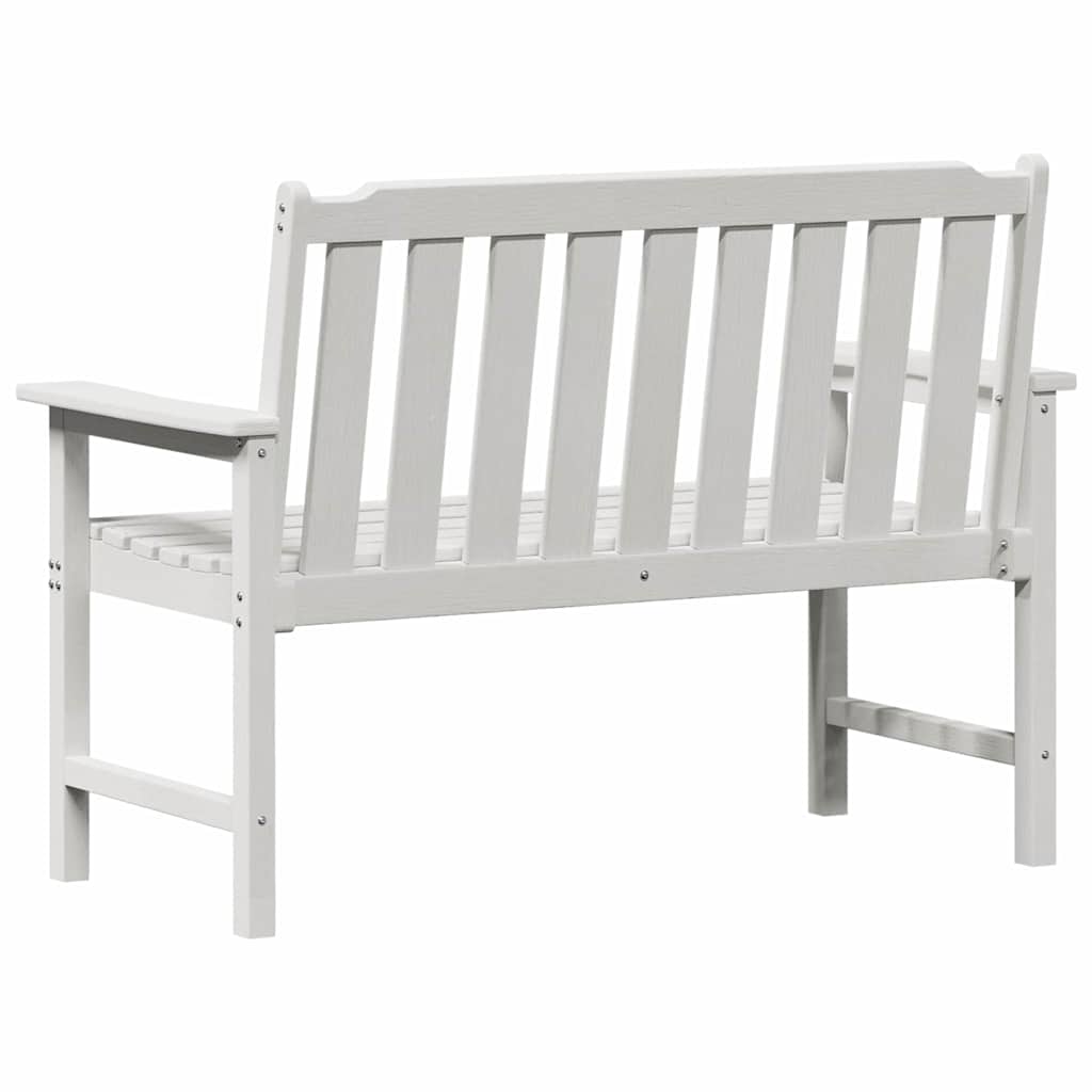 vidaXL Garden Bench White 120 x 59 x 88 cm HDPE