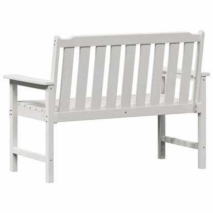 vidaXL Garden Bench White 120 x 59 x 88 cm HDPE