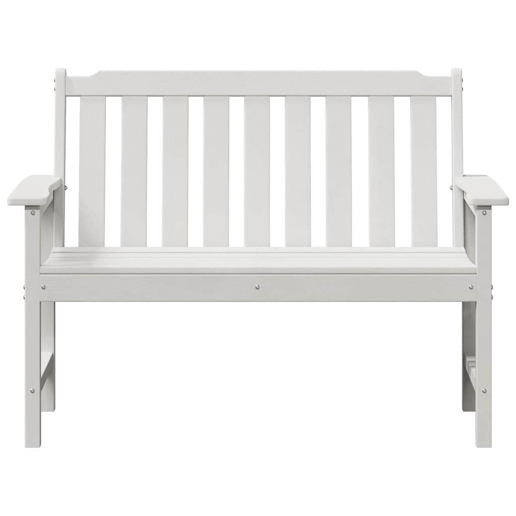 vidaXL Garden Bench White 120 x 59 x 88 cm HDPE