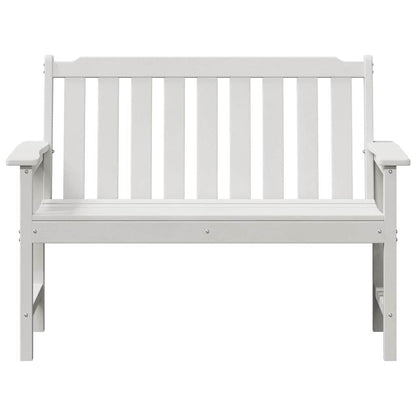 vidaXL Garden Bench White 120 x 59 x 88 cm HDPE