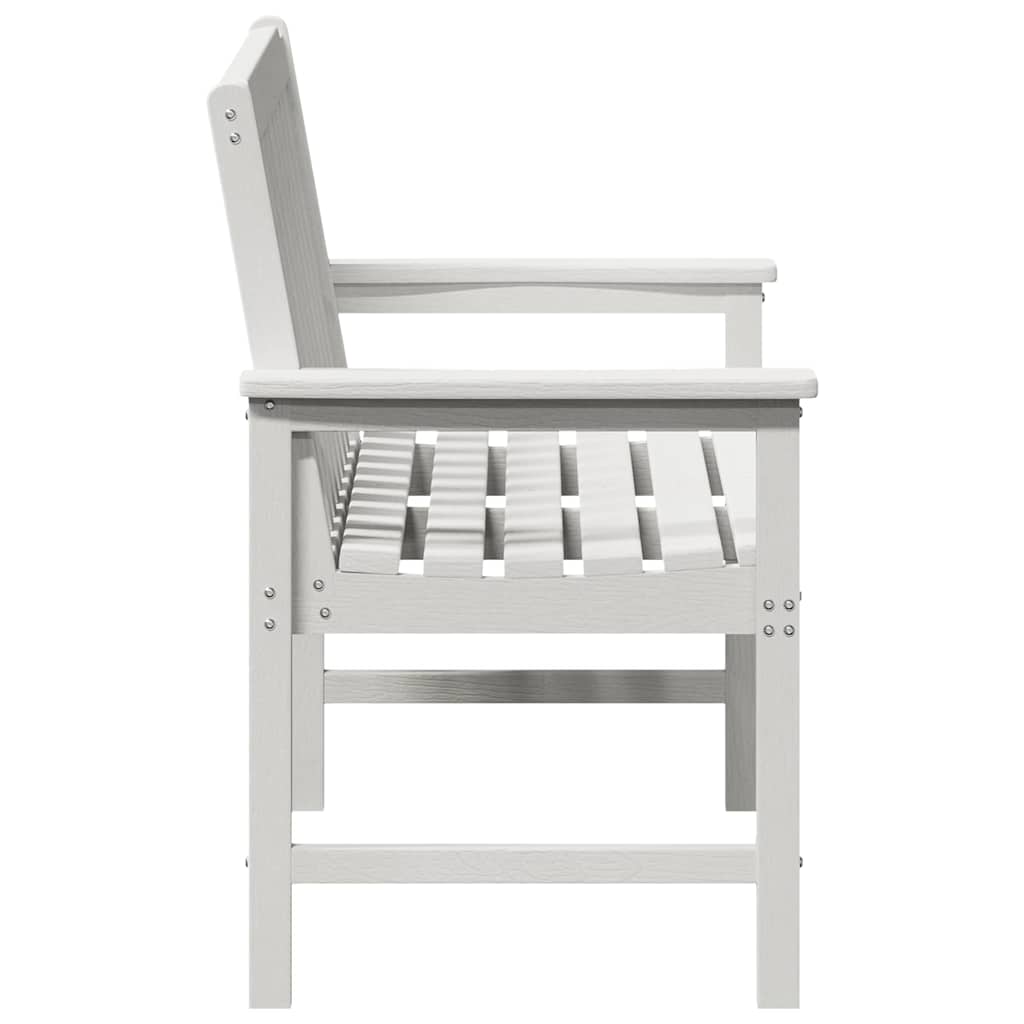 vidaXL Garden Bench White 120 x 59 x 88 cm HDPE