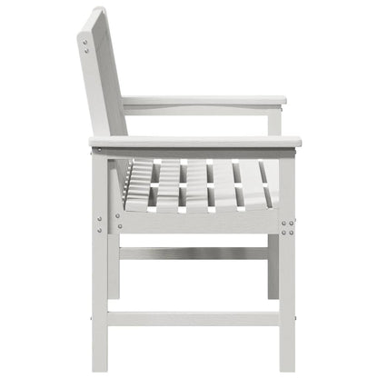 vidaXL Garden Bench White 120 x 59 x 88 cm HDPE