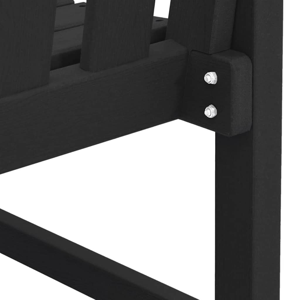 vidaXL Garden Bench Black 120 x 59 x 88 cm HDPE