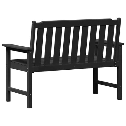 vidaXL Garden Bench Black 120 x 59 x 88 cm HDPE