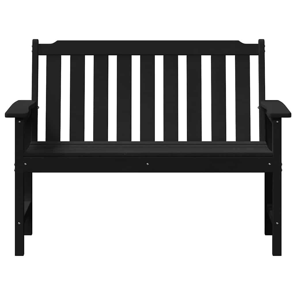 vidaXL Garden Bench Black 120 x 59 x 88 cm HDPE