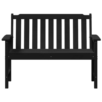 vidaXL Garden Bench Black 120 x 59 x 88 cm HDPE