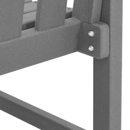 vidaXL Garden Bench Light Grey 120 x 59 x 88 cm HDPE